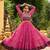 Women Gorgeous Bandhani Printed Faux Georgette Fabric with Flared Gown