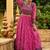 Women Gorgeous Bandhani Printed Faux Georgette Fabric with Flared Gown