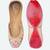 Peach embroidered leather juttis