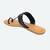 Black solid leather kolhapuris