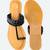 Black solid leather kolhapuris