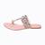Pink embroidered leather kolhapuris