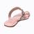 Pink embroidered leather kolhapuris