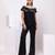 Black embroidered cotton co ord set
