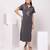 Grey embroidered cotton dress