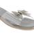 Grey solid leather flats