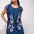 Blue embroidered silk co ord set
