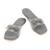 Grey solid leather flats