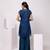Blue embroidered silk co ord set