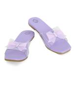 Lavender solid leather flats