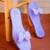 Lavender solid leather flats