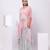 Pink embroidered georgette kaftan