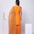 Orange embroidered silk sharara set