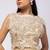 Beige embroidered organza co ord set
