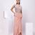Pink embroidered organza co ord set