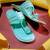 Green solid leather kolhapuri