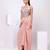 Pink embroidered organza co ord set