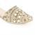 Gold embroidered leather mules