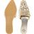 Gold embroidered leather mules