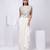 White embroidered organza co ord set