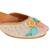 Pink embroidered leather juttis