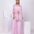 Lavender embroidered organza jacket set
