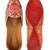 Red embroidered leather juttis
