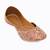 Peach embroidered leather juttis