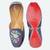 Navy blue embroidered leather juttis