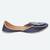 Navy blue embroidered leather juttis