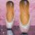 Peach embroidered leather juttis