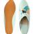 Sea green printed leather mules
