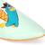 Sea green printed leather mules