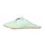 Sea green printed leather mules