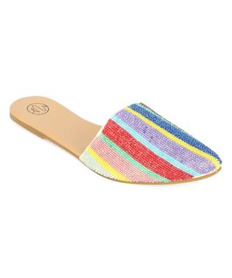 Multicolor embroidered leather mules 4