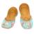 Blue embroidered leather juttis