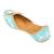 Blue embroidered leather juttis