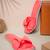Pink solid leather flats