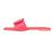 Pink solid leather flats