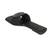 Black solid leather flats