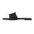 Black solid leather flats