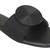 Black solid leather flats