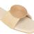 Beige solid leather flats