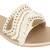 Gold embroidered leather flats