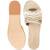Gold embroidered leather flats
