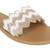 Beige embroidered leather flats