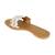 Beige embroidered leather flats