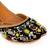 Black embroidered leather juttis