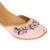 Pink embroidered leather juttis