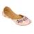 Pink embroidered leather juttis